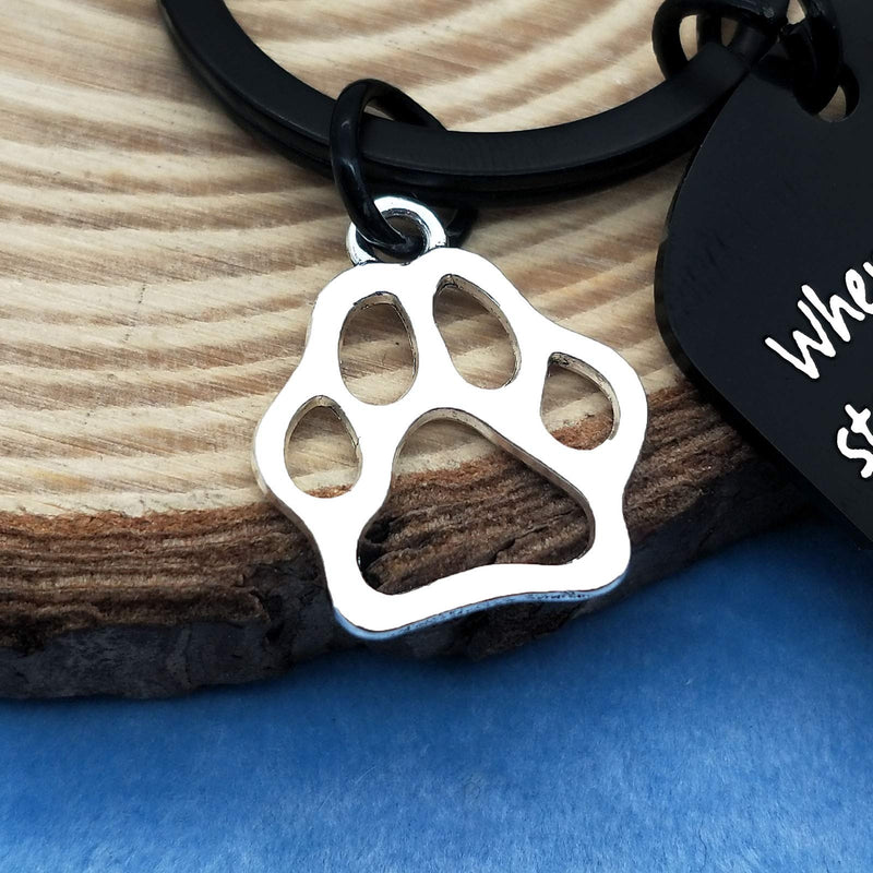 Loss of Pet Keychain Pet Memorial Gifts Keychain Dog Cat Sympathy Gifts for Men Women When Tomorrow Starts Without Me Remembrance Gift for Pet Lover Sympathy Keyring Memorial Gift for Pet Lover - BeesActive Australia