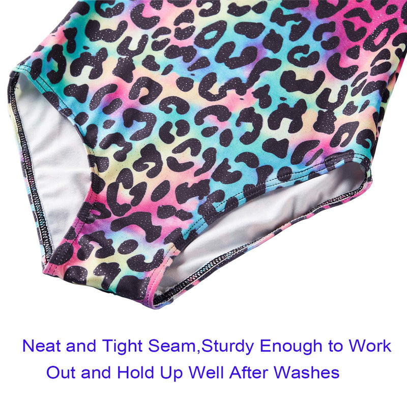 DOMUSGO Toddler Leotard Gymnastics Long Sleeve, Sparkly Tumbling Dance Leotards for Baby Girls Kids Teens 2-14 Years Leopard Long Sleeve 2-3T - BeesActive Australia