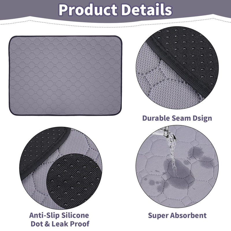 BNOSDM Guinea Pig Cage Liner Set Large Washable Hamster Fleece Bedding Anti-Slip Reusable Bunny Pee Pads with Garbage Bag Super Absorbent Small Animals Mats for Rabbits Chinchilla Hedgehog 23.6x18.5 inch (Pack of 2) - BeesActive Australia