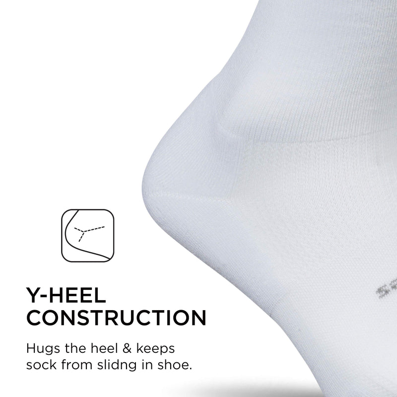 [AUSTRALIA] - Feetures High Performance Cushion Crew Sock Large White 