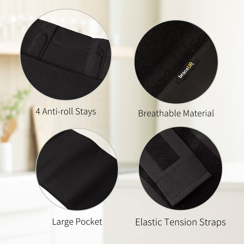 BraceUP Plus Size Back Brace for Woman and Man - 3XL to 5XL Extra Large Lower Back Support with Straps and Compressions, Herniated Disc Back Pain Relief, Abdominal Plus Size Binder (3XL) 3XL (132-157 cm) - BeesActive Australia