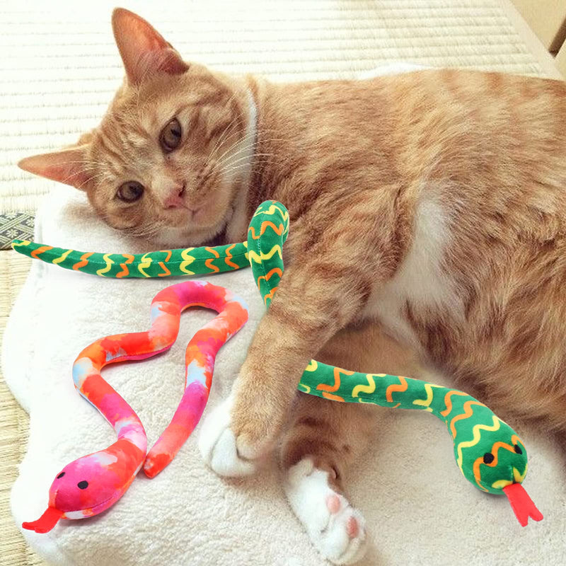 Snake Catnip Toys Kitten Supplies Interactive Catnip Toys for Indoor Cats Snakes Cat Toy Gift for Cat Lovers Dental Health Chew Toy Set of 3 - BeesActive Australia