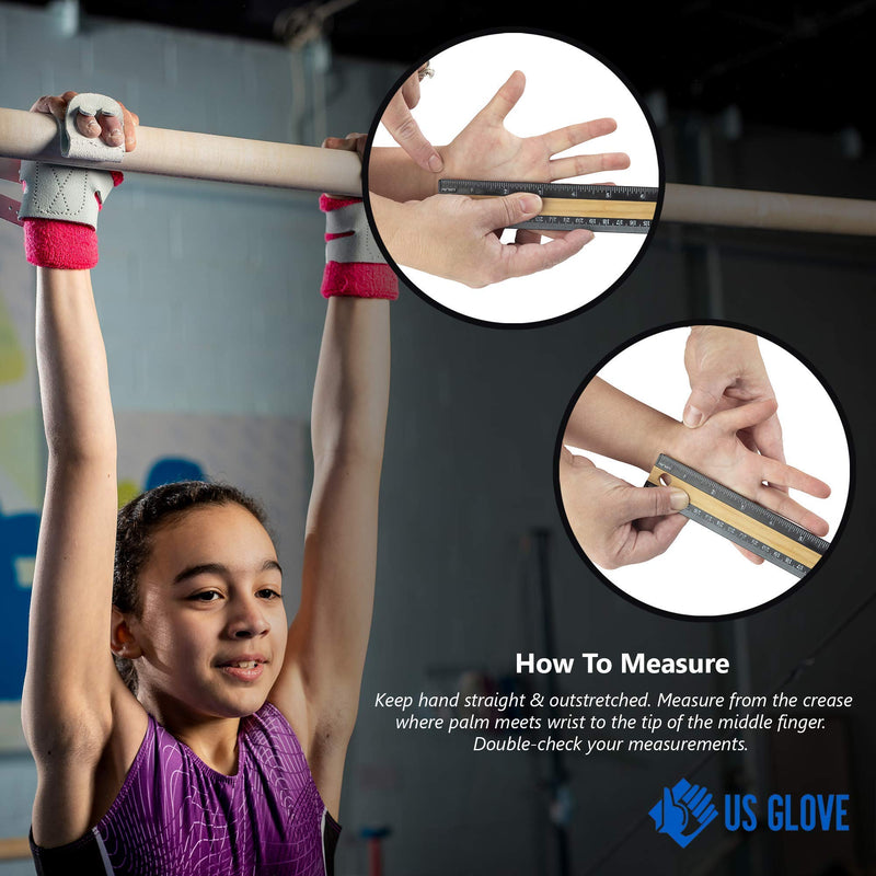 US Glove Women Hot Shot Padded Uneven Bar Grips - Womens Gymnastics Bar Grips with Padded Cuffs - Youth to Adult Girl Sizes - Made in USA 0 (5 7/8") Single Buckle - BeesActive Australia