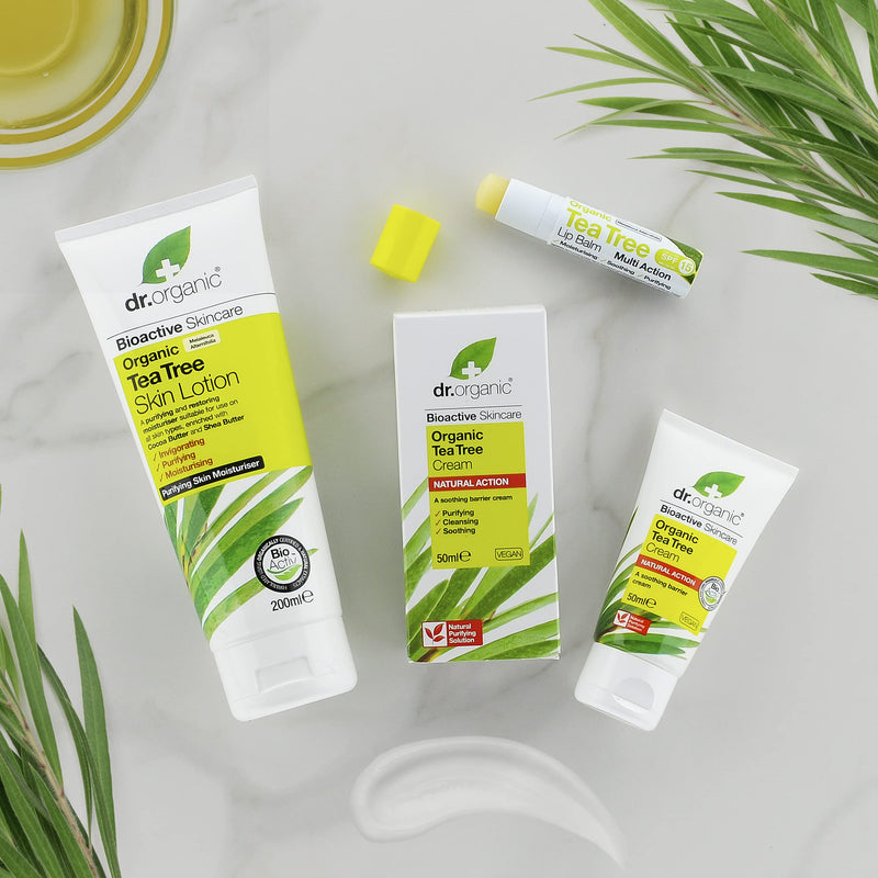Dr Organic, Organic Tea Tree Purifying Cream , Natural , Vegan , Cruelty Free , Paraben & SLS Free , 50ml - BeesActive Australia