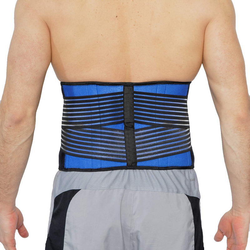 Neotech Care Neoprene Back Brace, Lumbar Support with Double Banded Strong Compression Pull Straps (Black, Size M) Black - BeesActive Australia