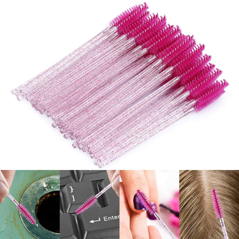 Tbestmax 500 Disposable Mascara Wands Eyelash Brush Spoolies for Eyebrow Eye Lash Extension Colorful 5 Color - BeesActive Australia