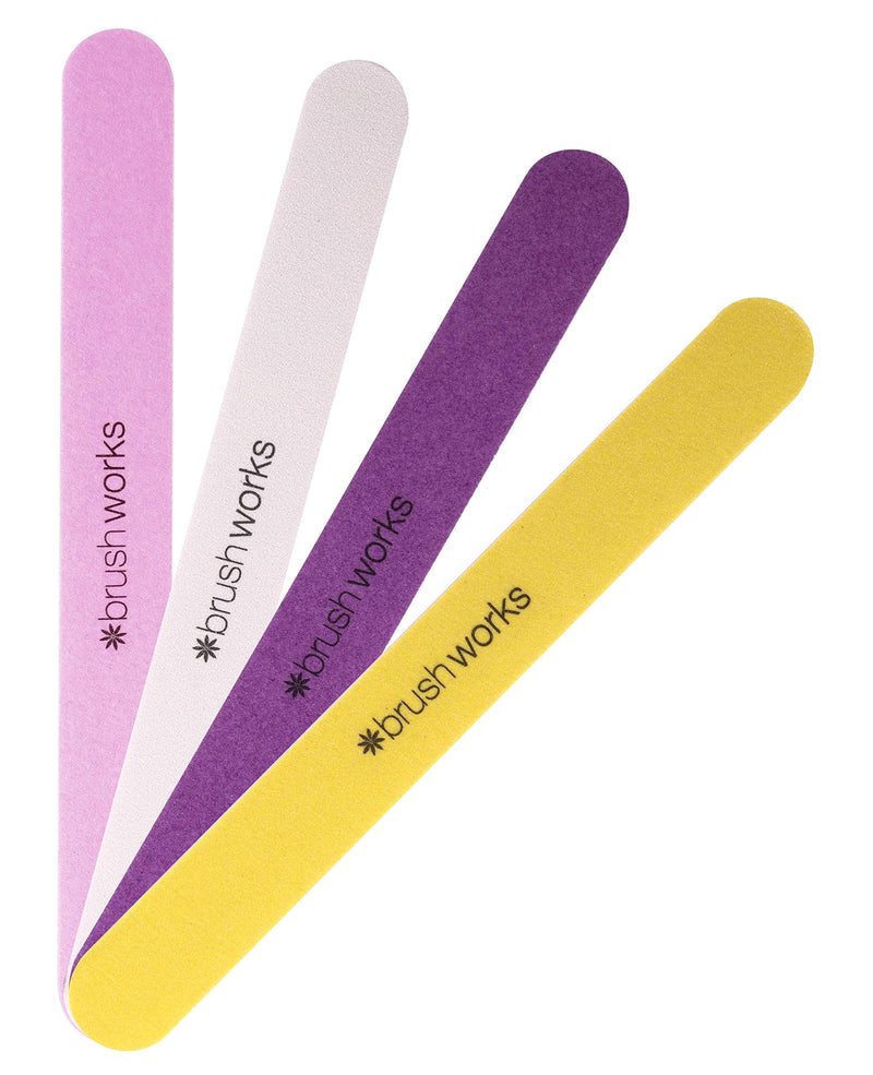 Brushworks Coloured Nail Files - 4 Pack - BeesActive Australia