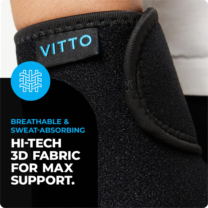 VITTO Wrist Support - Arthritis, RSI, Sprain, Fracture, Carpal Tunnel Wrist Splint w/Adjustable Velcro Wrist Straps, Removable Metal Plate - Unisex Wrist Supports for Everyday Use (Right Hand, S-M) Right Hand S/M (Pack of 1) - BeesActive Australia