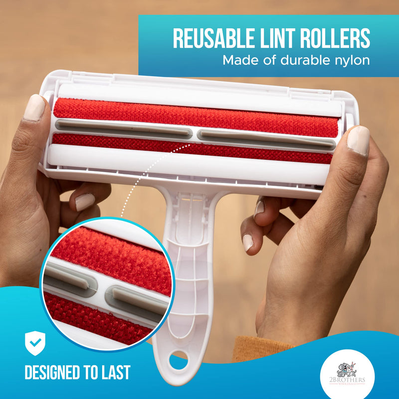 Pet Hair Remover – Reusable Lint Roller for Pet Hair – Easy to Use & Effective Lint Remover for Pet Hair – Static Pet Hair Roller Attracts Hair Like a Magnet – Cat Hair Remover & Dog Hair Remover Red - BeesActive Australia