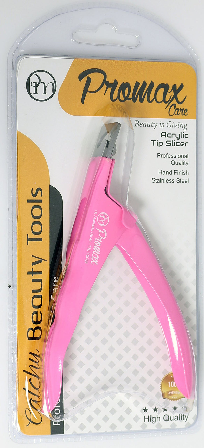 ProMax Acrylic Tip Cutters -Ergonomic Style False Nail Tip Clipper Cutters Trimmers Nail Tips Slicers Manicure & Pedicure Nail Art Tools Stainless Steel With very Attractive Colours (Pink)130-10004 - BeesActive Australia