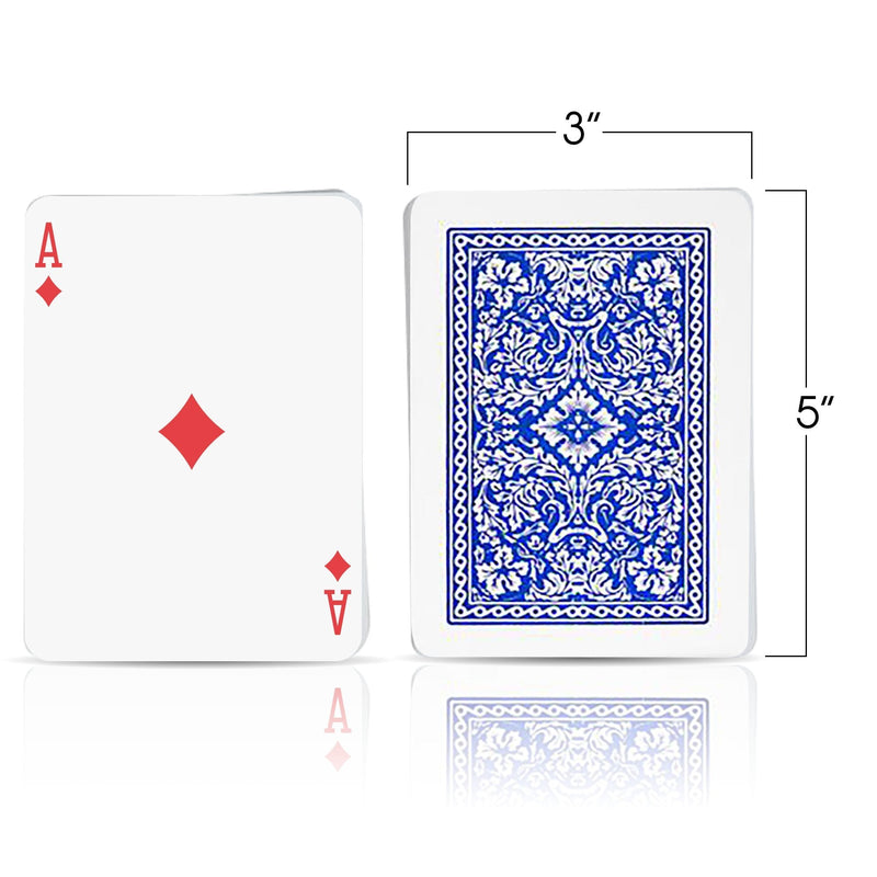 Gamie Jumbo Playing Cards Deck - 3 Inches X 5 Inches - Oversized Big Poker Card Set - Huge Casino Game Cards for Kids, Men, Women and Seniors - Great Novelty Gift Idea - 1 Pack - BeesActive Australia