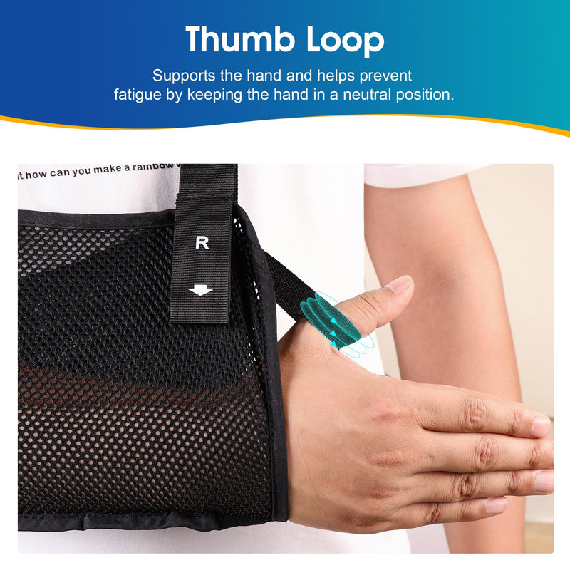 Mesh Arm Shoulder Sling Medical Shoulder Immobilizer for Shoulder Injury Torn Rotator Cuff, Adjustable Breathable Arm Brace for Shower, Right Left Arm Stabilizes Elbow Arm Wrist Injury for Men Women - BeesActive Australia