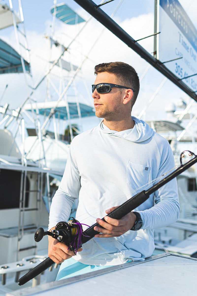 HUK, Polarized Lens Eyewear With Performance Frames, Fishing, Sports & Outdoors Sunglasses (Challenge) Blue Mirror / Matte Black Medium - BeesActive Australia
