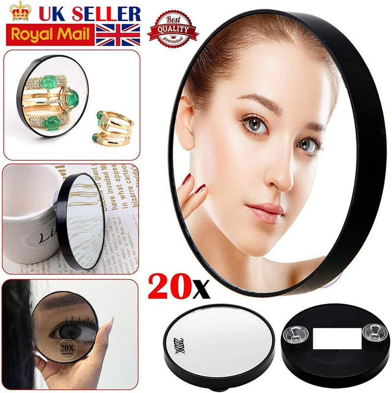 ARASO-UK - 20X Magnifying Mirror Eye Makeup Professional Pocket Vanity Eyebrow Tweezing - BeesActive Australia