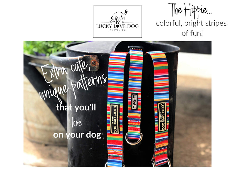 Lucky Love Dog Collar Combo Set | Matching Collar & Leash | Convenient & Reliable Small to Large Hippie Collar - BeesActive Australia
