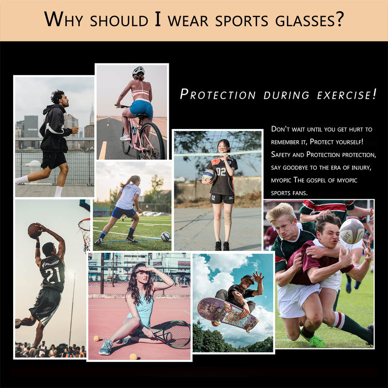 SooGree Racquetball Goggles - Anti Fog Shock Absorption Sports Glasses Basketball Football Eye Protective Adjustable Strap G8042-gray Frame White Pad - BeesActive Australia