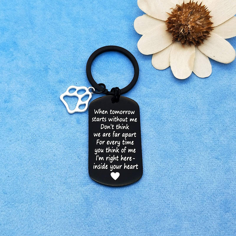 Loss of Pet Keychain Pet Memorial Gifts Keychain Dog Cat Sympathy Gifts for Men Women When Tomorrow Starts Without Me Remembrance Gift for Pet Lover Sympathy Keyring Memorial Gift for Pet Lover - BeesActive Australia