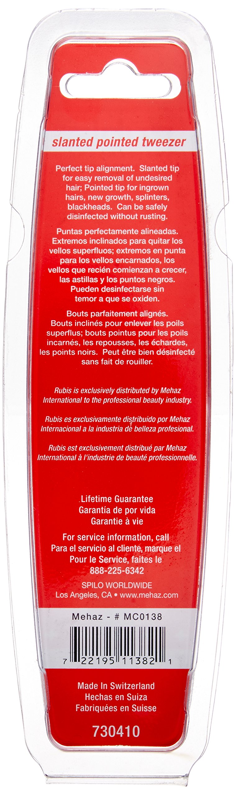Rubis Switzerland Two Tip Pointed/Slanted Tweezer - BeesActive Australia