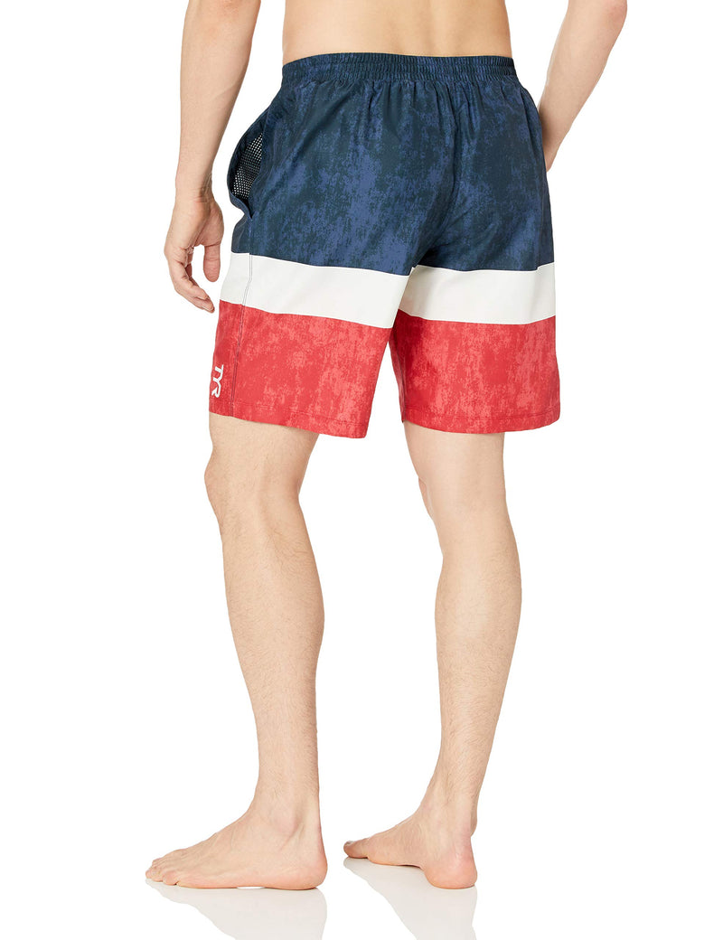 [AUSTRALIA] - TYR Mens Shoreline Swell Swim Short Red White Blue Medium 