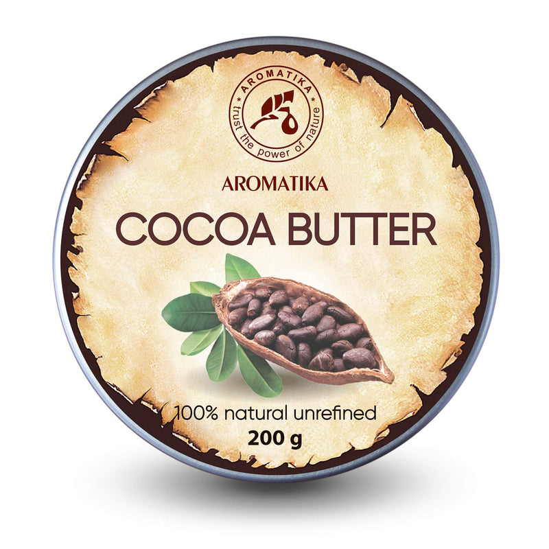 Cocoa Butter 7 oz - South Africa - Cocoa Butter Unrefined - Native Pure & Natural Cacao butter for Lip Care - Stretch Marks - Hair - Body Butter 7 Ounce - BeesActive Australia
