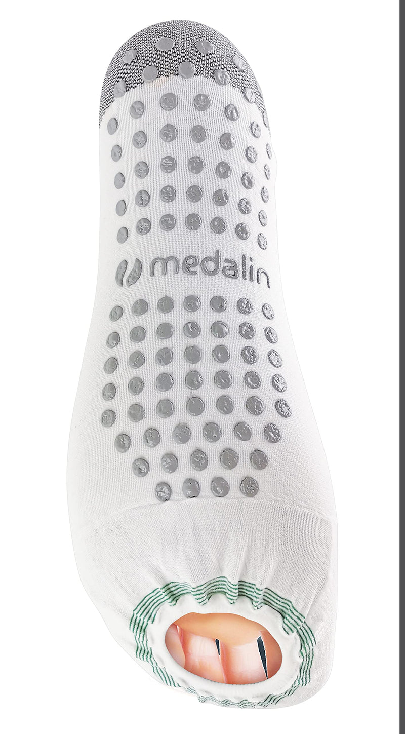 Saphena - Unisex Medical Graduated Compression After Surgery Below Knee Non Slip Anti Embolism Stockings with Grips (X-Large, Green (BKG)) - BeesActive Australia