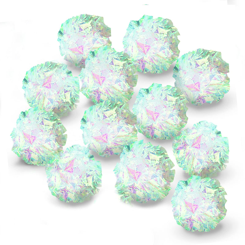 SunGrow 12-Pack Ferret & Cat Crinkle Toy Balls, Clear Cat Balls Toys for Indoor Use, Save Your Kitten Toes with Irresistible Crinkle Balls, Lots of Crinkle for Your Kitty to Discover - BeesActive Australia