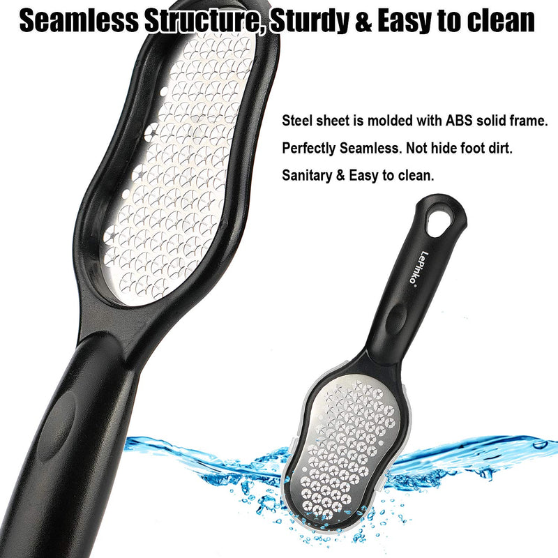 LePinko Foot Scrubber Set, Updated Blades, No Hurt Feet File, Powerful Pedicure Tool to Remove Callus and Dead Skin, Use in Shower or Dry, 2PCS - BeesActive Australia