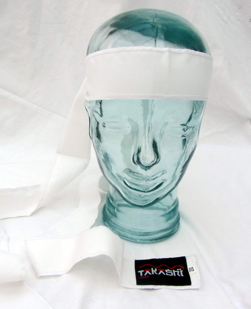 [AUSTRALIA] - Kendo Tenugui Samurai Warrior Kendo Headband (White) 200cm 100% Cotton Ninja 