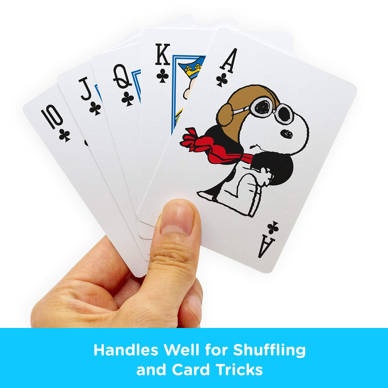 AQUARIUS Peanuts Playing Cards - Peanuts Cast Deck of Cards for Your Favorite Card Games - Officially Licensed Peanuts Merchandise & Collectibles - Poker Size with Linen Finish - BeesActive Australia
