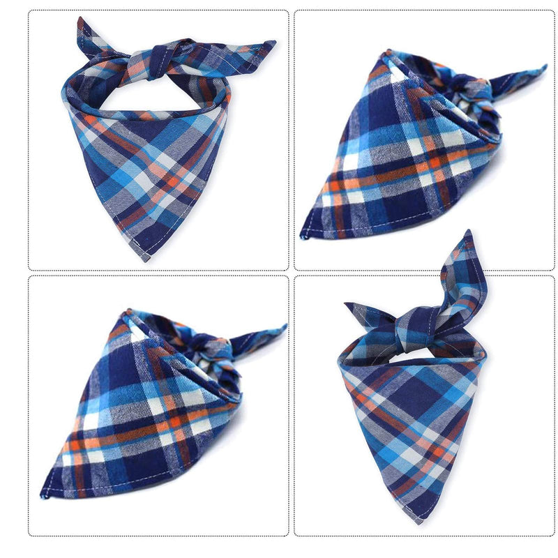 VIPITH 8 Pack Triangle Dog Bandana, Reversible Plaid Painting Bibs Scarf, Washable and Adjustable Kerchief Set for Dogs Cats Pets Multicolor(8 Pack) Medium - BeesActive Australia