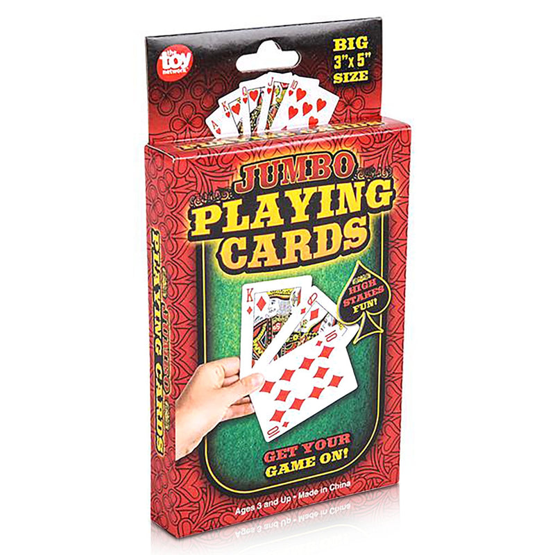 Gamie Jumbo Playing Cards Deck - 3 Inches X 5 Inches - Oversized Big Poker Card Set - Huge Casino Game Cards for Kids, Men, Women and Seniors - Great Novelty Gift Idea - 1 Pack - BeesActive Australia