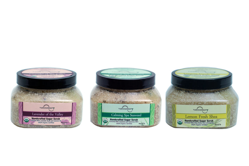 Sugar Scrub USDA Organic and Vegan, Lemongrass Body Scrub with Shea Butter, Refreshing, Gentle Exfoliant, Great for Rough, Dry Skin, Feet and Elbows, Coconut Oil and Avocado Oil, 8oz 8 Ounce - BeesActive Australia