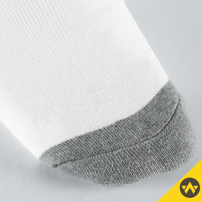 WANDER Men's Cushion Crew Socks 3-6 Pairs Athletic Running 6-8/8-13/12-15 Socks Men Cotton Sport Wicking Work A Crew Socks:6 Pairs White 12-15 - BeesActive Australia