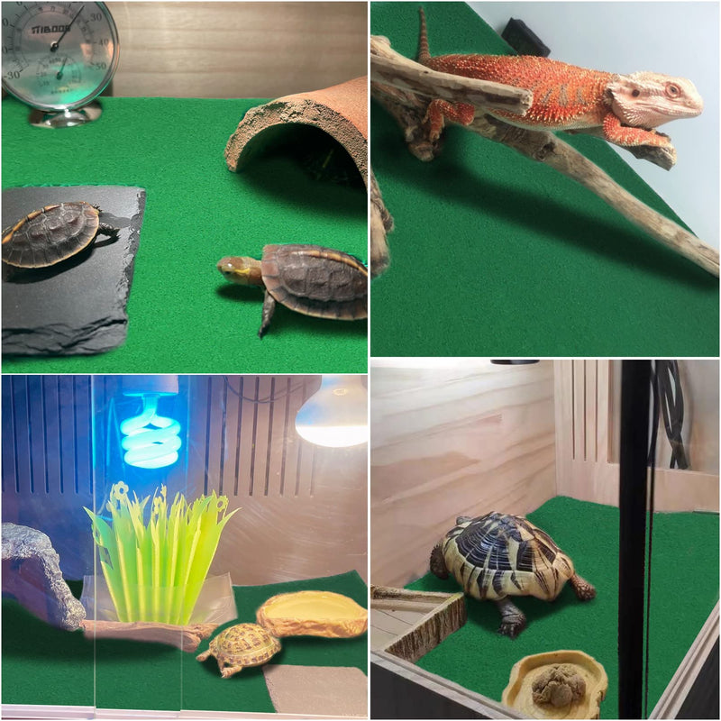 Tfwadmx Reptile Carpet Mat Large Substrate Liner Bedding Reptile Supplies for Terrarium Lizards Snakes Bearded Dragon Gecko Chamelon Turtles Iguana (39"X20") 2PCS - BeesActive Australia