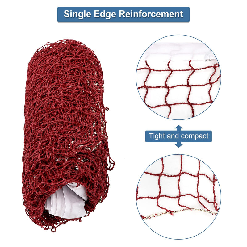 Portable Adjustable Badminton Net, Durable Volleyball Badminton Mesh Net for Outdoor Sports Entertainment Training(Red) - BeesActive Australia