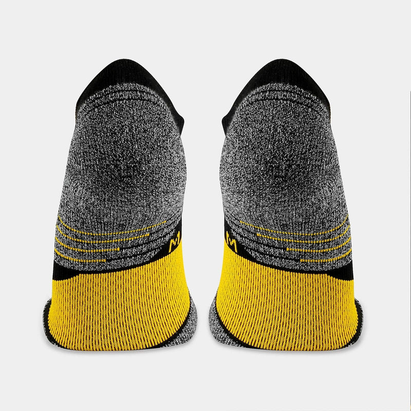 WANDER Men's Athletic Running Socks 7 Pairs Thick Cushion Ankle Socks for Men Sport Low Cut Socks 6-9/10-12/12-14 7 Pairs Black Yellow Large - BeesActive Australia
