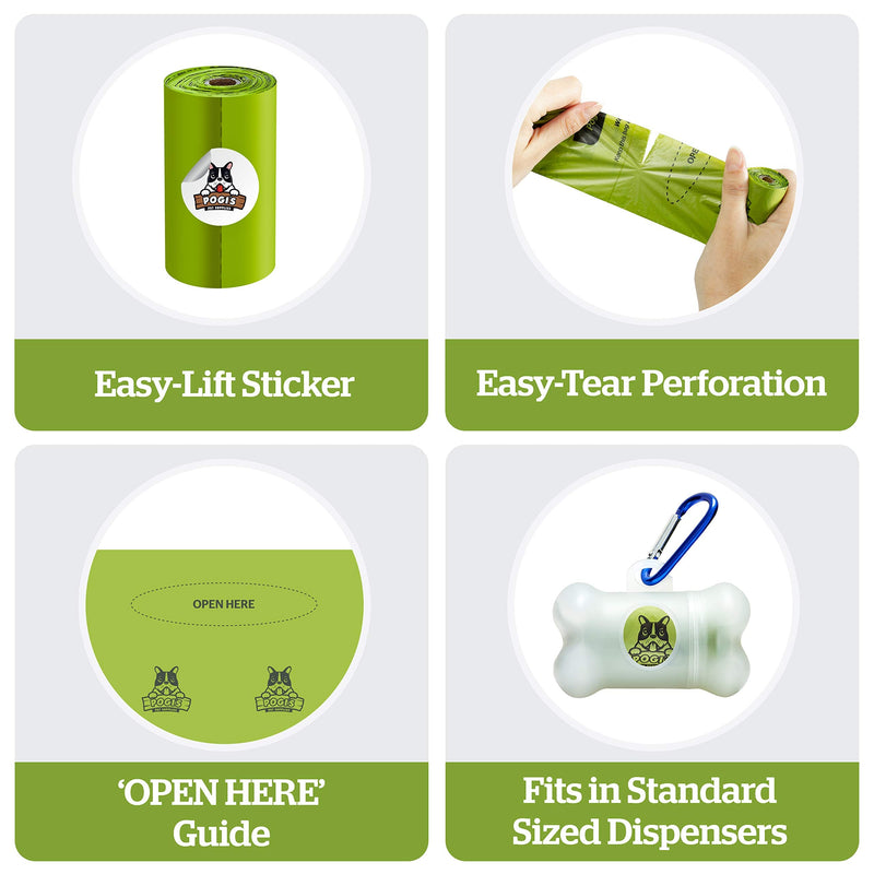 Pogi's Dog Walk Combo - Includes 1 Dispenser and 165 Doggy Poop Bags - BeesActive Australia