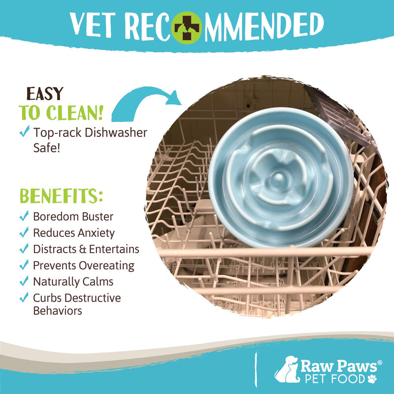 Raw Paws Slow Feeder Dog Bowl - Maze Dog Bowl to Slow Down Eating - Dog Bowl for Fast Eaters - Dog Puzzle Bowl for Slower Eating - Slow Drink Water Bowl for Dogs 1-count - BeesActive Australia