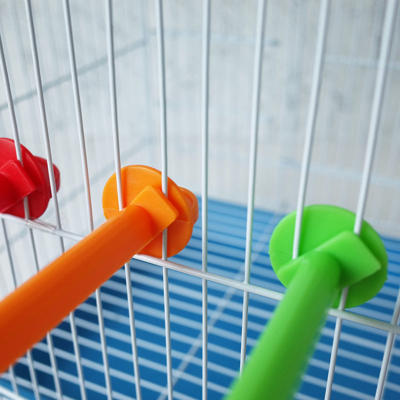 8 Canary Finch Budgie Bird Cage Universal Plastic Stand Perches Holders（5.7 Inches） - BeesActive Australia