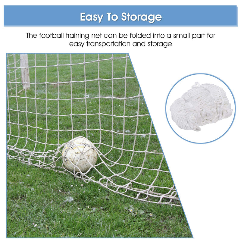 Yosoo Health Gear Replacement Soccer Net Nylon Soccer Goal Net Replacement Durable Goal Nets and Soccer Goal Straps for Outdoor Sports Football Soccer Training 12X6FT - BeesActive Australia