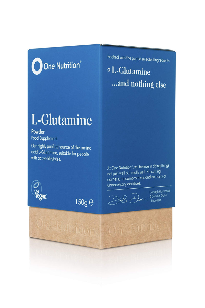 One Nutrition L-Glutamine - Highly Purified Amino Acid - No Fillers - No Binders - SportsNutrition Supplement - 150g Powder - BeesActive Australia