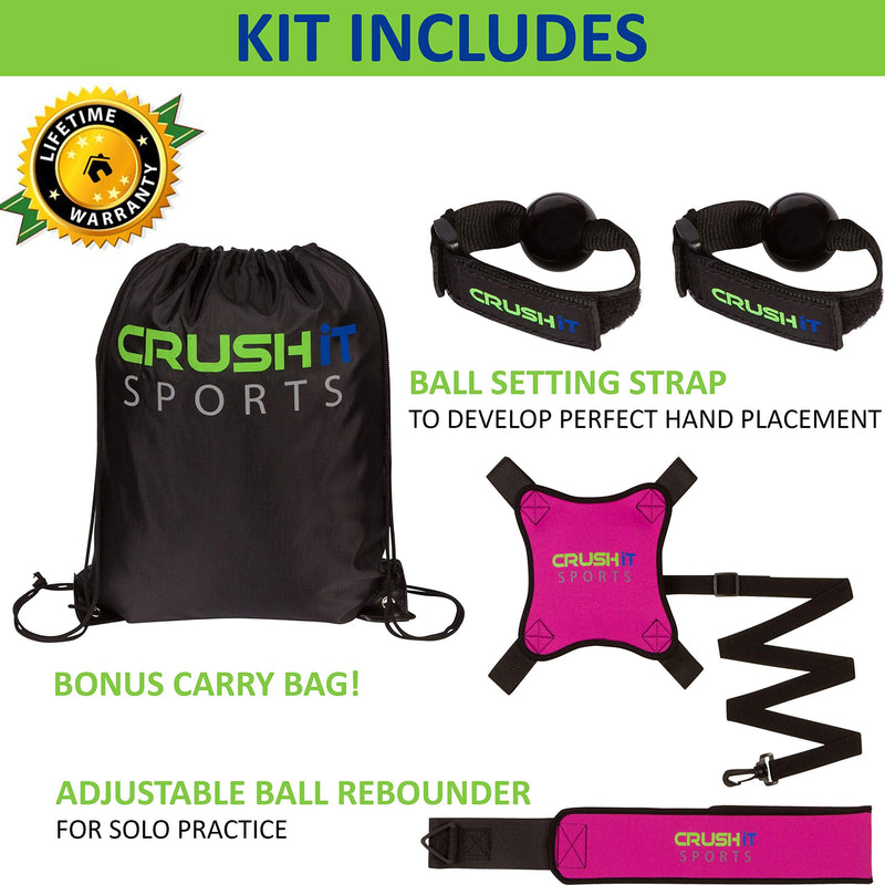 CRUSH iT SPORTS Volleyball Training Equipment Aid - Practice your Serving, Spiking, Setting & Arm Swing, Serve & Spike Like a Pro with this Solo Trainer, Perfect Volleyball Gift for Beginners - BeesActive Australia