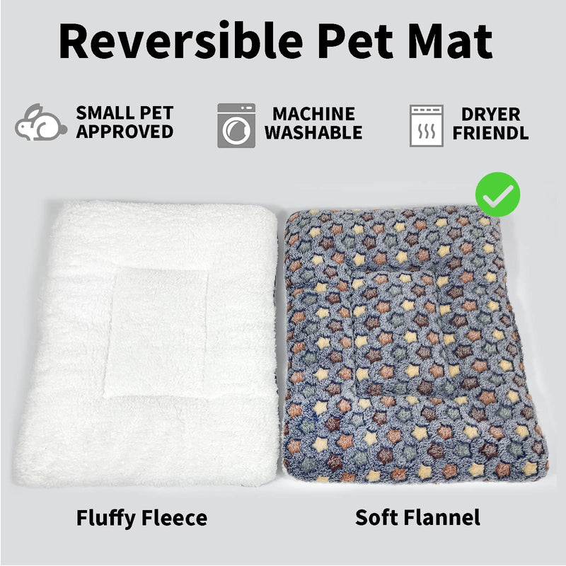 2 Packs of Square Plush Guinea Pig Bed and 1 Small Animals Playpen, Cozy Hamsters Sugar Glider Hedgehog Sleep Bed, Rabbit Cage Accessories Mat - BeesActive Australia