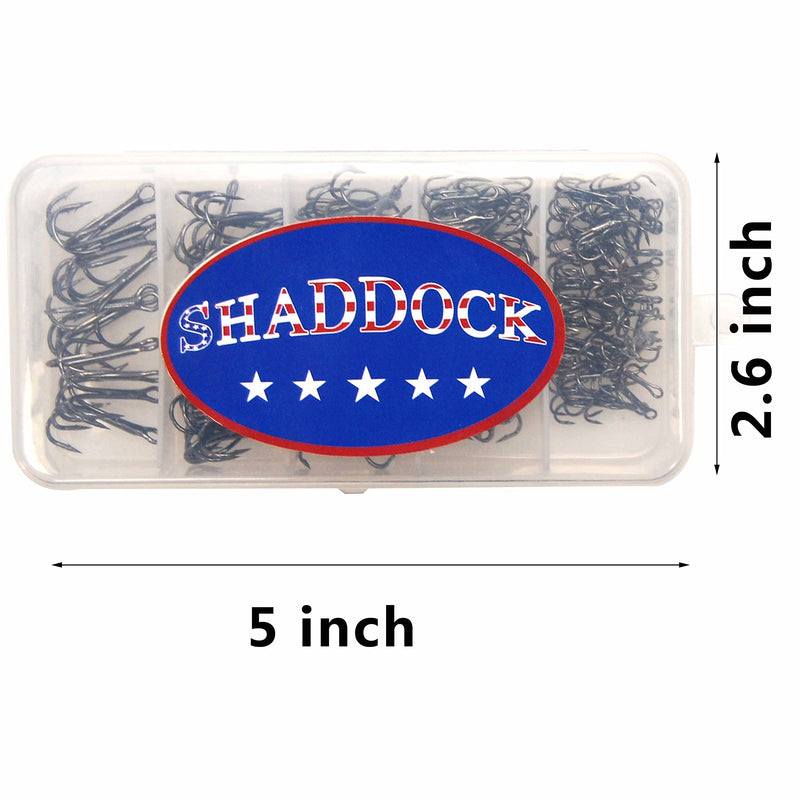 [AUSTRALIA] - JL Sport Easy Catch 150pcs/box Extra SharpTreble Hooks High Carbon Steel Classic 3551 Size 4 6 8 10 12 Round Bend Classic Fishing Treble Hooks Fish Hooks Set 