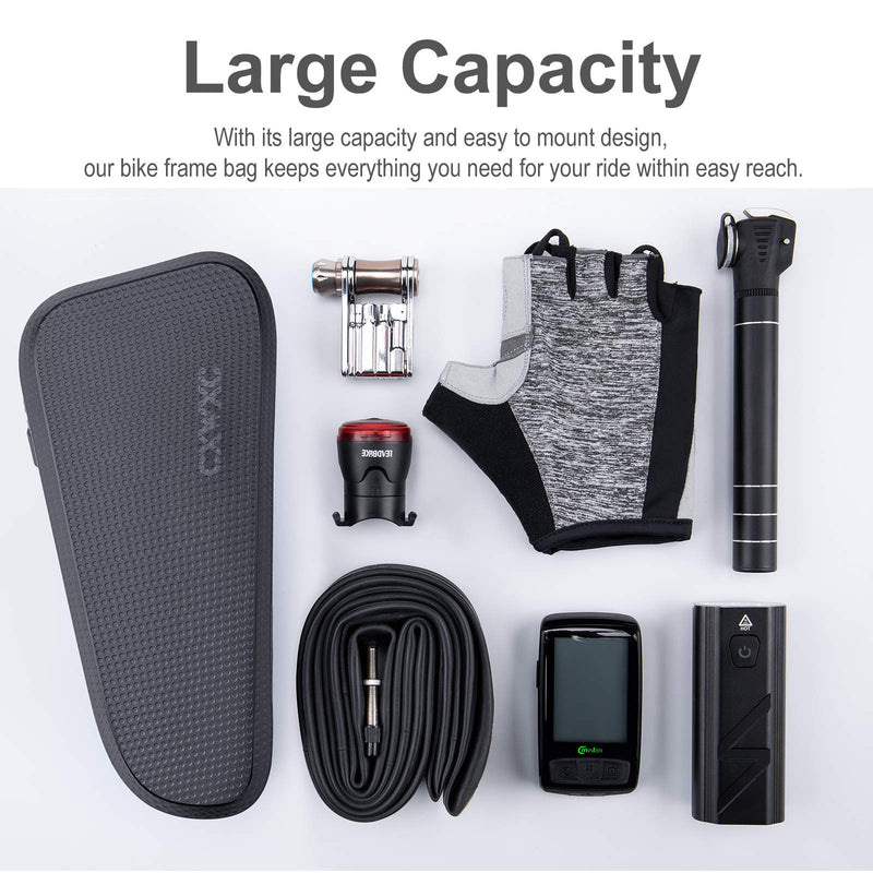 CXWXC Bike Accessories Top Tube Bag for Men Women - Mount Front Frame Bike Bags for Road/Mountain Bike - Waterproof Cycling Phone Pouch Bicycle Bag - BeesActive Australia