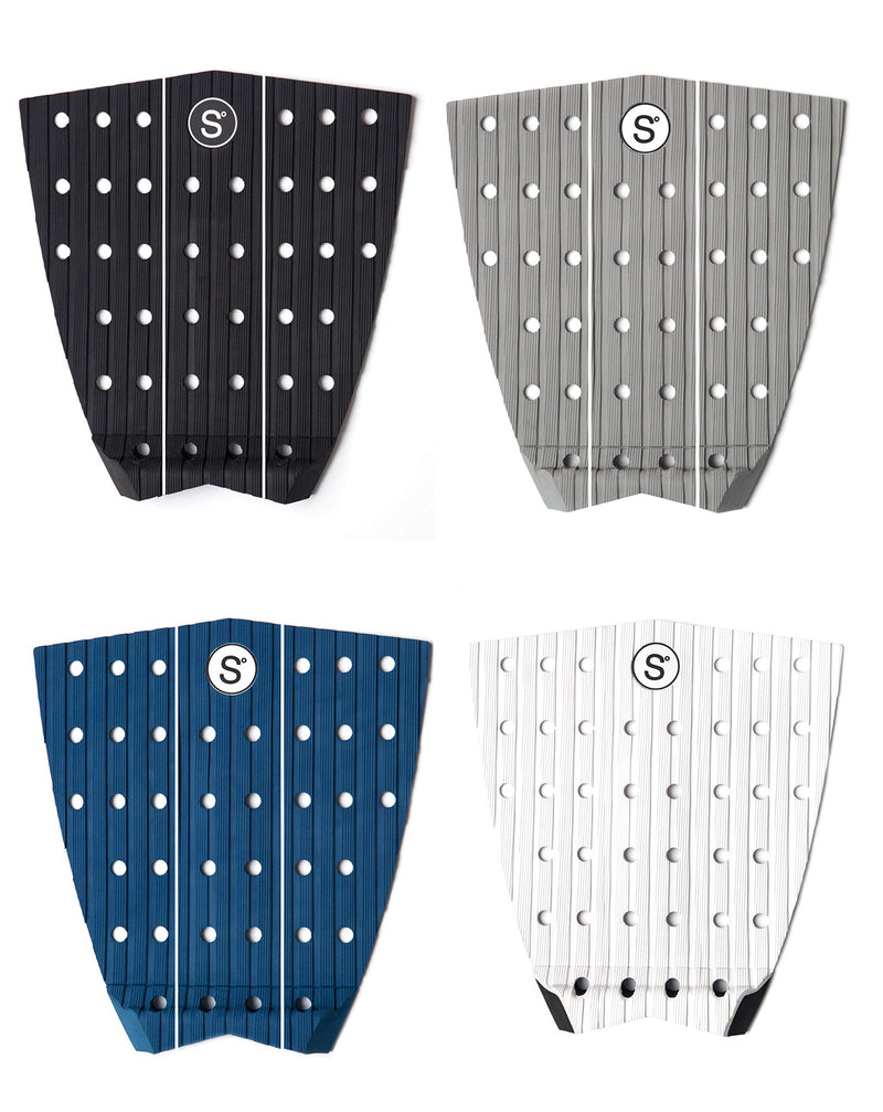 SYMPL Surfboard Traction Pads 3-Piece Deck Grips for Surfboard, Skimboard, Longboard Deck - Maximum Grip Stomp Pad, 3M Adhesive - Fits Surf, Skim Board, Long Deck, Wakesurf and Fish Boards Black - BeesActive Australia