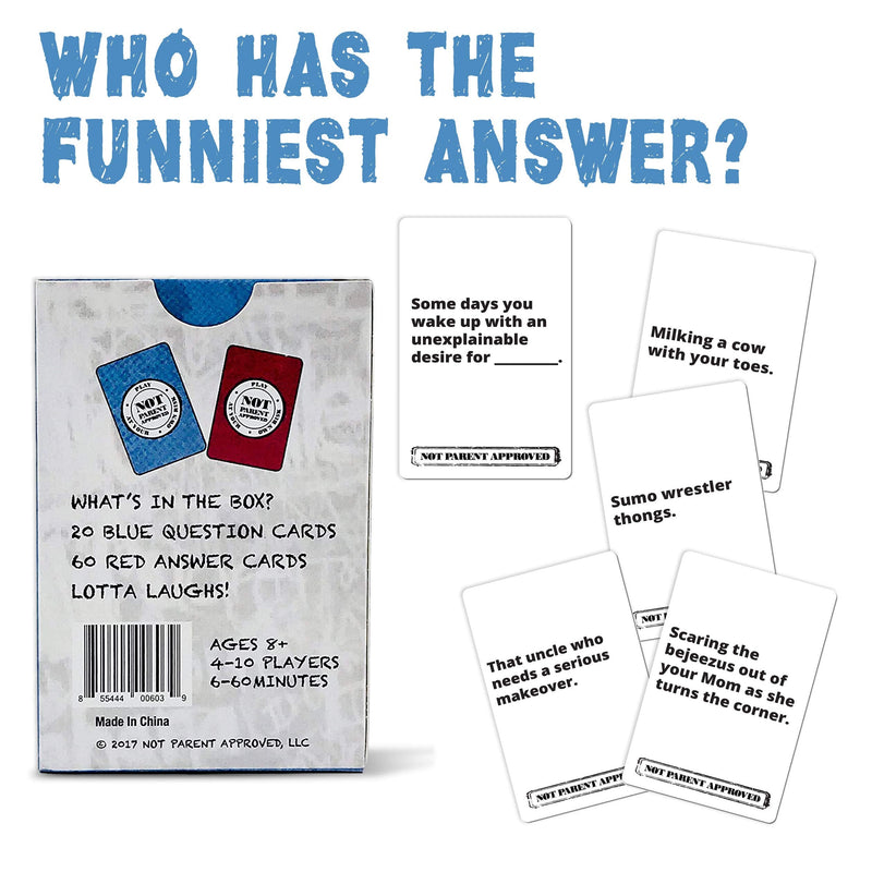 Not Parent Approved: A Fun Card Game for Kids, Tweens, Teens, Families and Mischief Makers - Hilarious Family Party Game (Expansion Pack #1) - BeesActive Australia