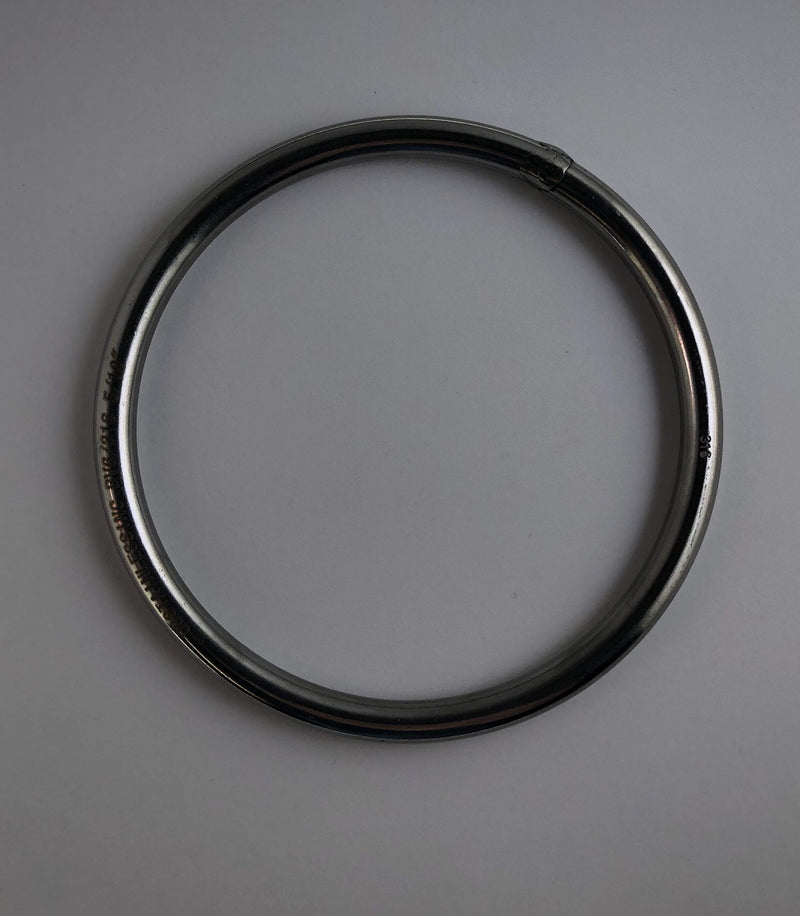 [AUSTRALIA] - Stainless Steel 316 Round Ring Welded 5/16" x 4" (8mm x 100mm) Marine Grade 