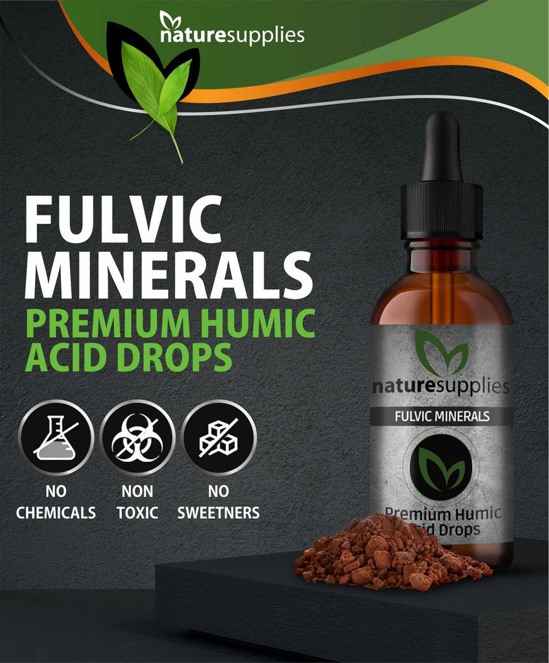 Fulvic Acid Minerals 30ml Bottle - 40 Million Years Old - 33 Organic Amino Acids - Premium Detox Antioxidant Liquid, GMO, Chemicals Free - Naturesupplies 30 ml (Pack of 1) - BeesActive Australia