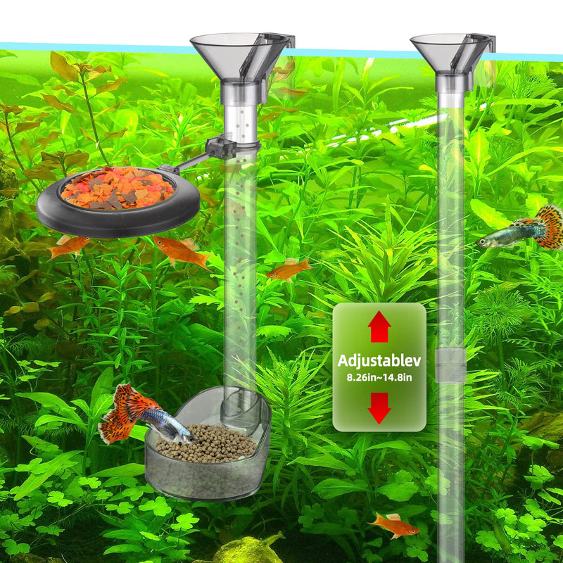 UPETTOOLS Shrimp Feeding Dish Set, Aquarium Fish Feeder Tube Kit with Feeding Ring,Cleaning Brush for Fish Tank - BeesActive Australia